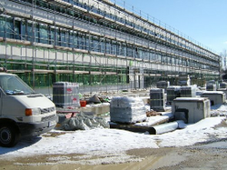  Lagerung von Baumaterial auf der Baustelle